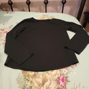 Wonder Nation Girls Long Sleeved Black Tee